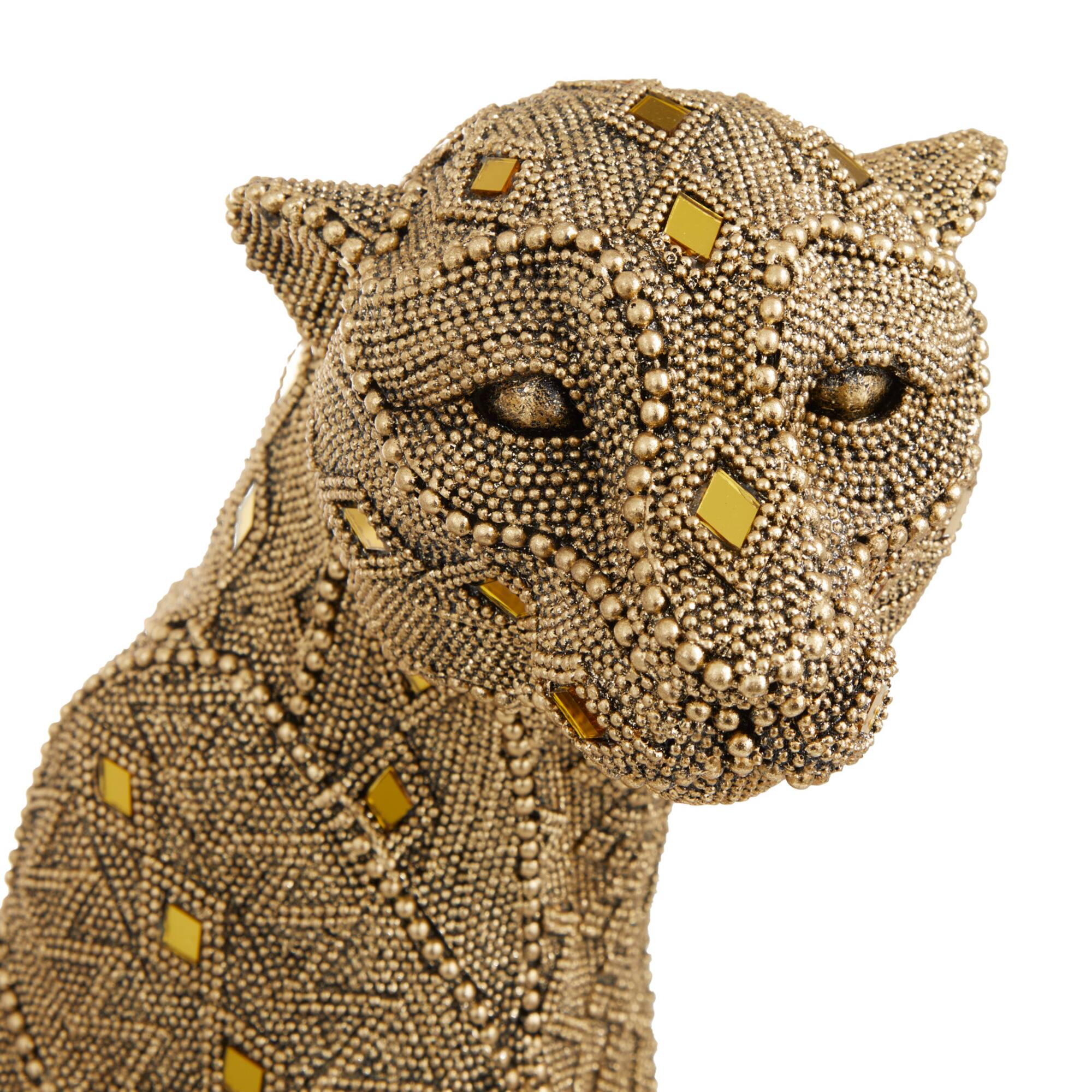 CosmoLiving by Cosmopolitan Gold Polystone Glam Sculpture, 21" x 8" x 14"